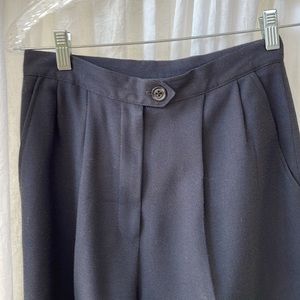 LAST CHANCE Vintage Black 100% Worsted Wool Trousers